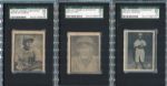 1945-46 & 1946-47  Caramelo Deportive Lot of 3 Minoso, Tiant & Lamarque All SGC 20