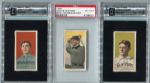 T206 Lot of 3 HOFers All Graded J. Collins, Jennings & Chesbro
