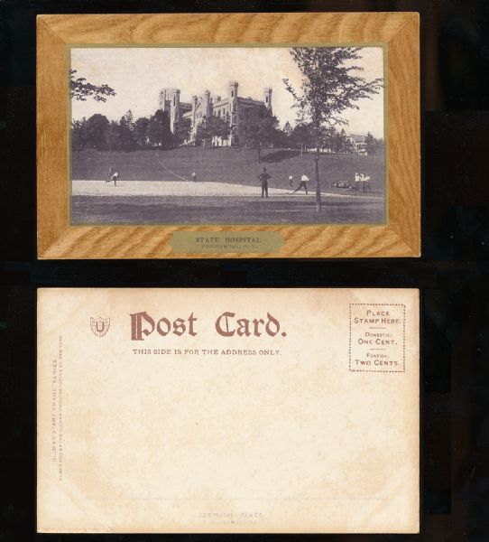 1906 Ullman Art Frame Series Postcard - State Hospital Binghampton,NY, Game in Action