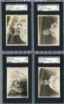 1931-32 Asahi Baseball Photos 8 Different All Autographed SGC/J. Spence AUTH 