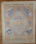 Circa 1915 Cardboard Sign- Cobb, Mathewson, Evers - Mills & Hall Baseball Uniforms - Magnificent!!