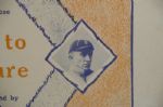 Circa 1915 Cardboard Sign- Cobb, Mathewson, Evers - Mills & Hall Baseball Uniforms - Magnificent!!