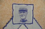 Circa 1915 Cardboard Sign- Cobb, Mathewson, Evers - Mills & Hall Baseball Uniforms - Magnificent!!