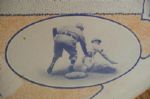 Circa 1915 Cardboard Sign- Cobb, Mathewson, Evers - Mills & Hall Baseball Uniforms - Magnificent!!