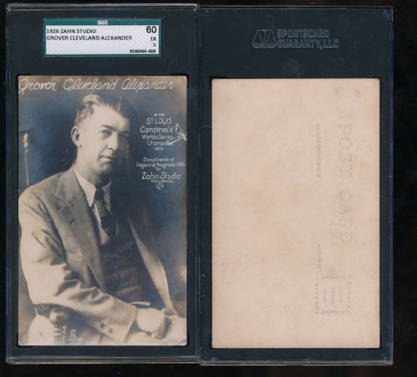1926 Zahn Studio Grover Cleveland Alexander SGC 60