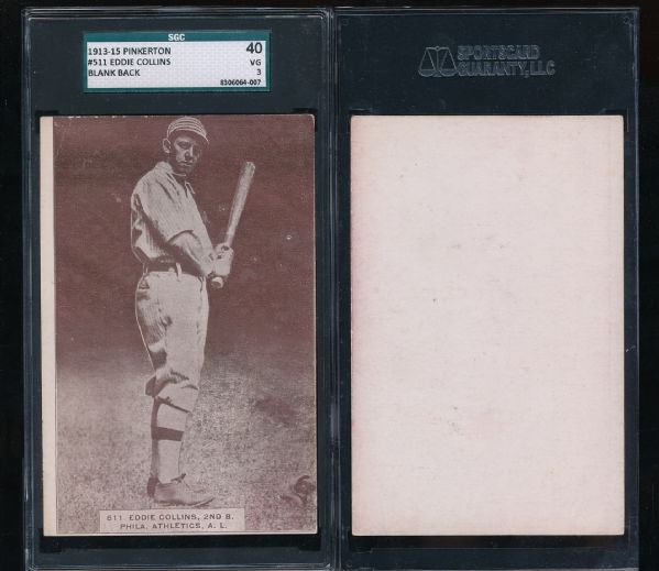 1913-1915 Pinkerton Eddie Collins SGC 40