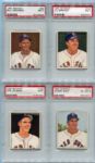 1950 Bowman Lot of Six All Red Sox & PSA Graded