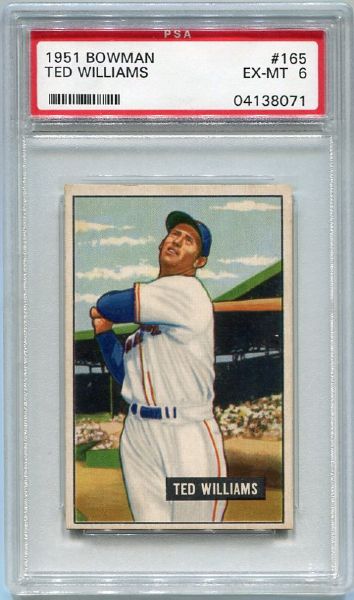 1951 Bowman #165 Ted Williams PSA 6