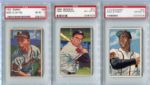 1952 Bowman Lot of Three Boston Braves All PSA 8's
