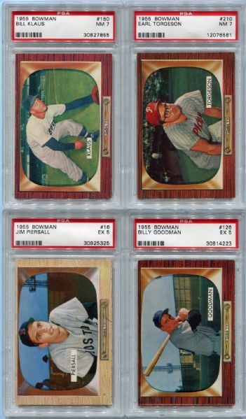 1955 Bowman Baseball Lot of Five All PSA Graded