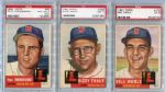 1953 Topps Lot of Three Different Boston Red Sox All PSA Graded