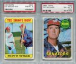 1969 Topps Two Card Lot of Ted Williams Cards