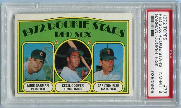 1972 Topps #79 Red Sox Rookies PSA 8