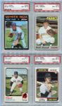 Fourteen Card Lot 1970-1984 All PSA 8's & 9's Includes HOFers
