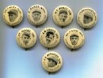 1930 Chicago Evening American Pins Lot of Eight Different White Sox Players