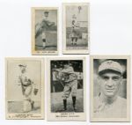 1920's Harrington's And W Type Card Lot of Five Different Includes HOFers