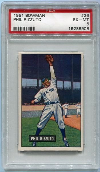1951 Bowman #26 Phil Rizzuto PSA 6