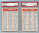 1956 Topps Checklist 2/4 Lot of Two PSA 5's