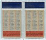 1956 Topps Checklist 2/4 Lot of Two PSA 5's