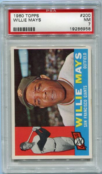 1960 Topps #200 Willie Mays PSA 7