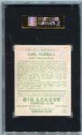 1934 Goudey #12 Carl Hubbell SGC 40