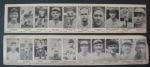 W590 Two Ten Card Uncut Strips As Issued Including Nine HOFers