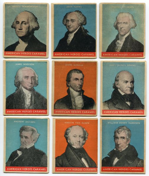 R114 Presidents United States Caramel Company 30 Card Set