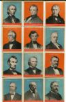 R114 Presidents United States Caramel Company 30 Card Set