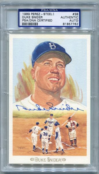 1989 Perez-Steele #38 Duke Snider Autographed PSA/DNA Certified Authentic