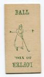 Gray's Portland Business College Golf Game Card Uncatalogued