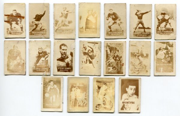 1948 Topps Magic Photos Football & Basketball 18 Different