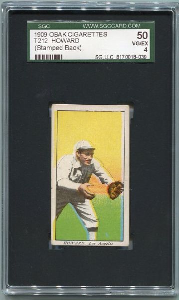 T212-1 1909 Obak Howard Los Angeles SGC 50 Color Shift