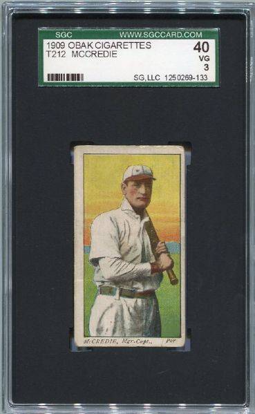 T212-1 1909 Obak McCredie Portland SGC 40