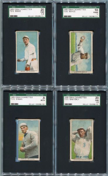 T212-1 1909 Obak Lot of 12 Different All SGC Graded