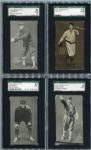 E137 1914 Zeenut Partial Set of 27 Different With 16 SGC Graded