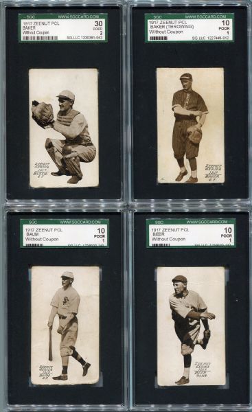 E137 1917 Zeenut Partial Set of 46 Different Mostly SGC Graded