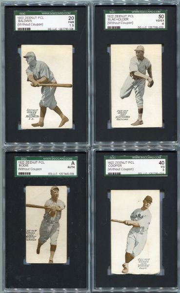 E137 1922 Zeenut Partial Set of 39 Different Mostly SGC Graded