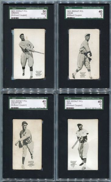 E137 1923 Zeenut Partial Set of 58 Different Many SGC Graded