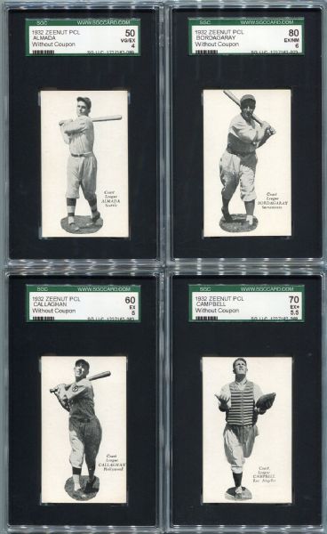 E137 1932 Zeenut Partial Set of 31 All Different SGC Graded