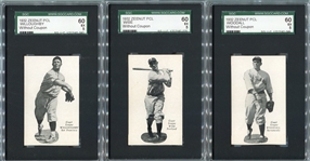 E137 1932 Zeenut Partial Set of 31 All Different SGC Graded