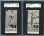 E137 1933-36 Zeenut Lot of Six SGC Graded All with Coupons