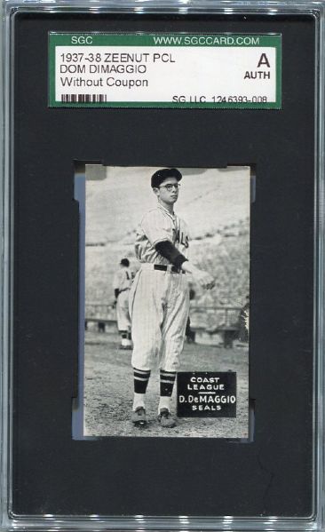 E137 1937-38 Zeenut Dom DiMaggio SGC AUT