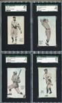 E137 1916 Zeenut Partial Set of 39 Different All SGC Graded