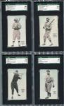 E137 1916 Zeenut Partial Set of 39 Different All SGC Graded