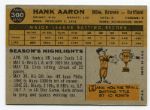 1960 Topps #300 Hank Aaron EXMT