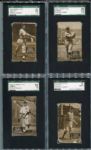 E137 1933 Zeenut Sepia Complete Set of 48 All SGC Graded Several With Coupons