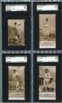 E137 1933 Zeenut Sepia Complete Set of 48 All SGC Graded Several With Coupons