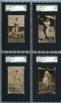 E137 1933 Zeenut Sepia Complete Set of 48 All SGC Graded Several With Coupons