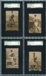 E137 1933 Zeenut Sepia Complete Set of 48 All SGC Graded Several With Coupons