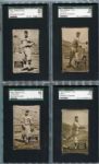 E137 1933 Zeenut Sepia Complete Set of 48 All SGC Graded Several With Coupons